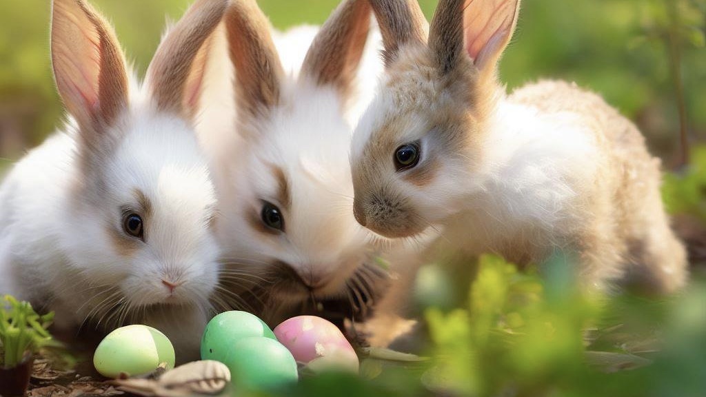 I coniglietti gentili e le uova di&nbsp;Pasqua